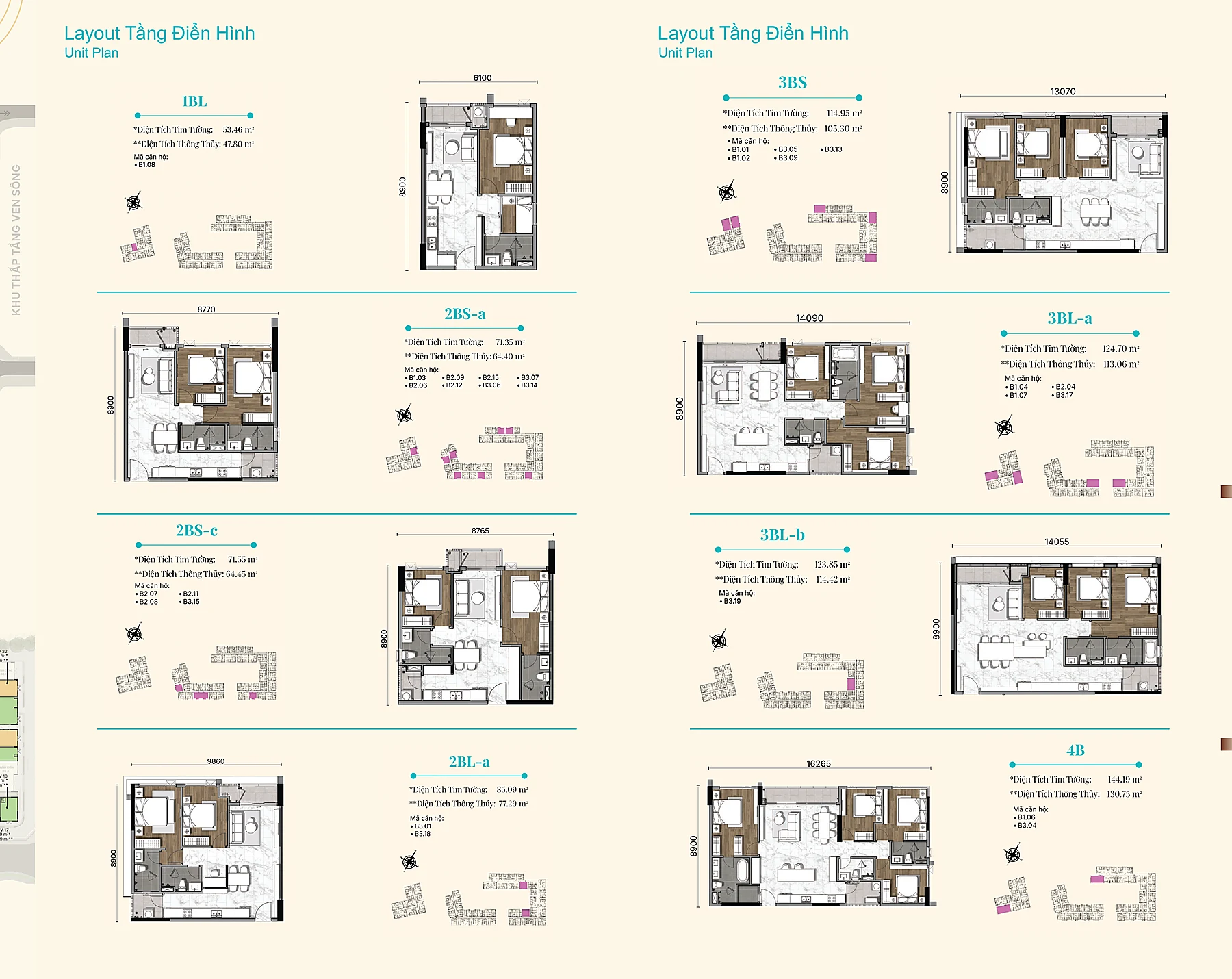 Layout căn hộ Gladia Heights